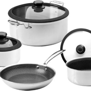 Black Cube Quick Release Cookware 7 Piece Set, Assorted Sizes