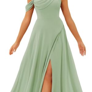 Chiffon Junior Bridesmaid Dress One Shoulder A Line Flower Girl Formal Dresses with Ruffles UJR121