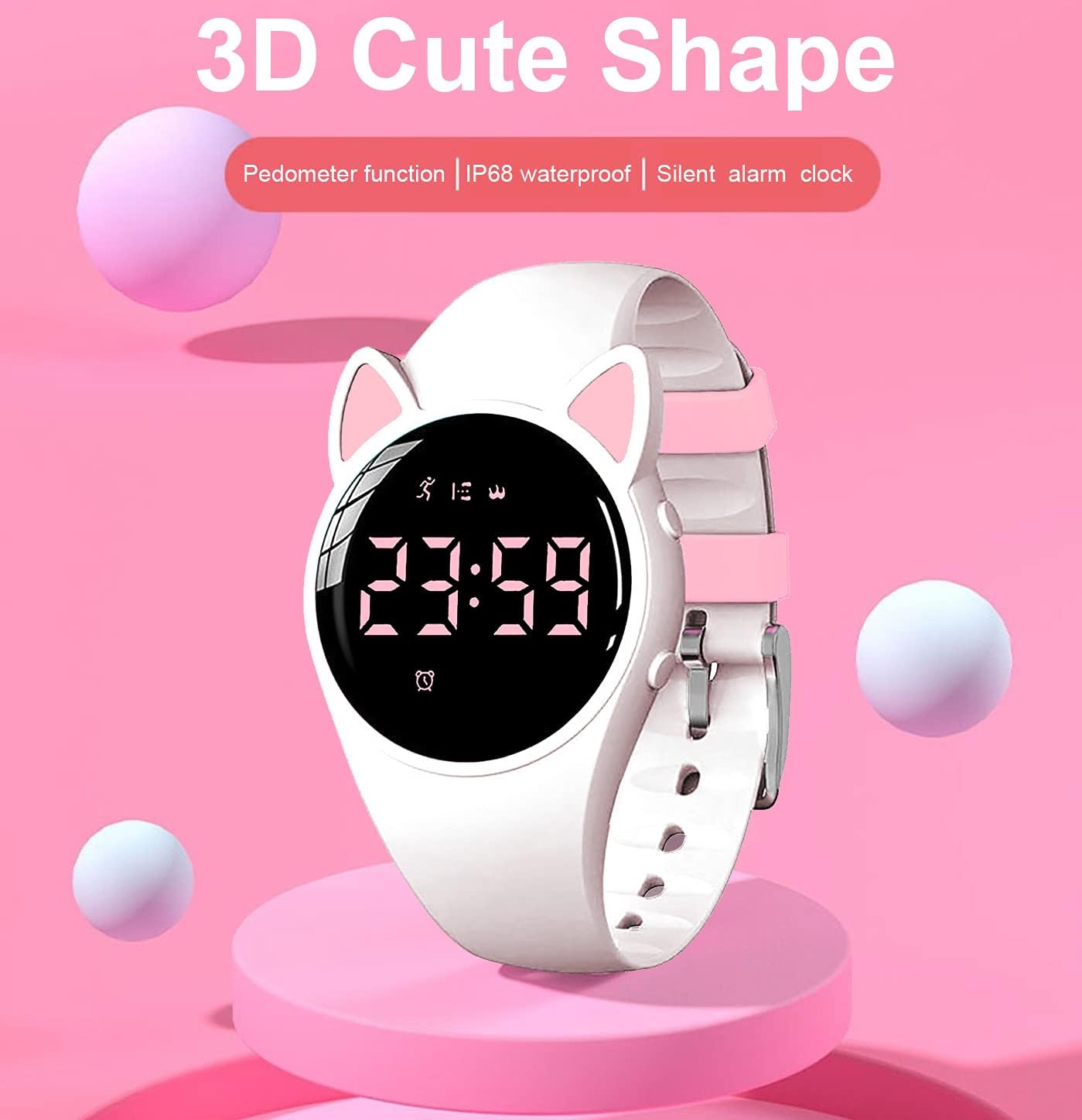 Fitness Tracker Pedometer Watch, No App No Phone Required, USB Charge 1 Hour for 20 Days Use, IP68 Waterproof Digital Watch with Alarm Clock Timer Distance Step Tracker for Kid Teen Boys Girls - Image 9