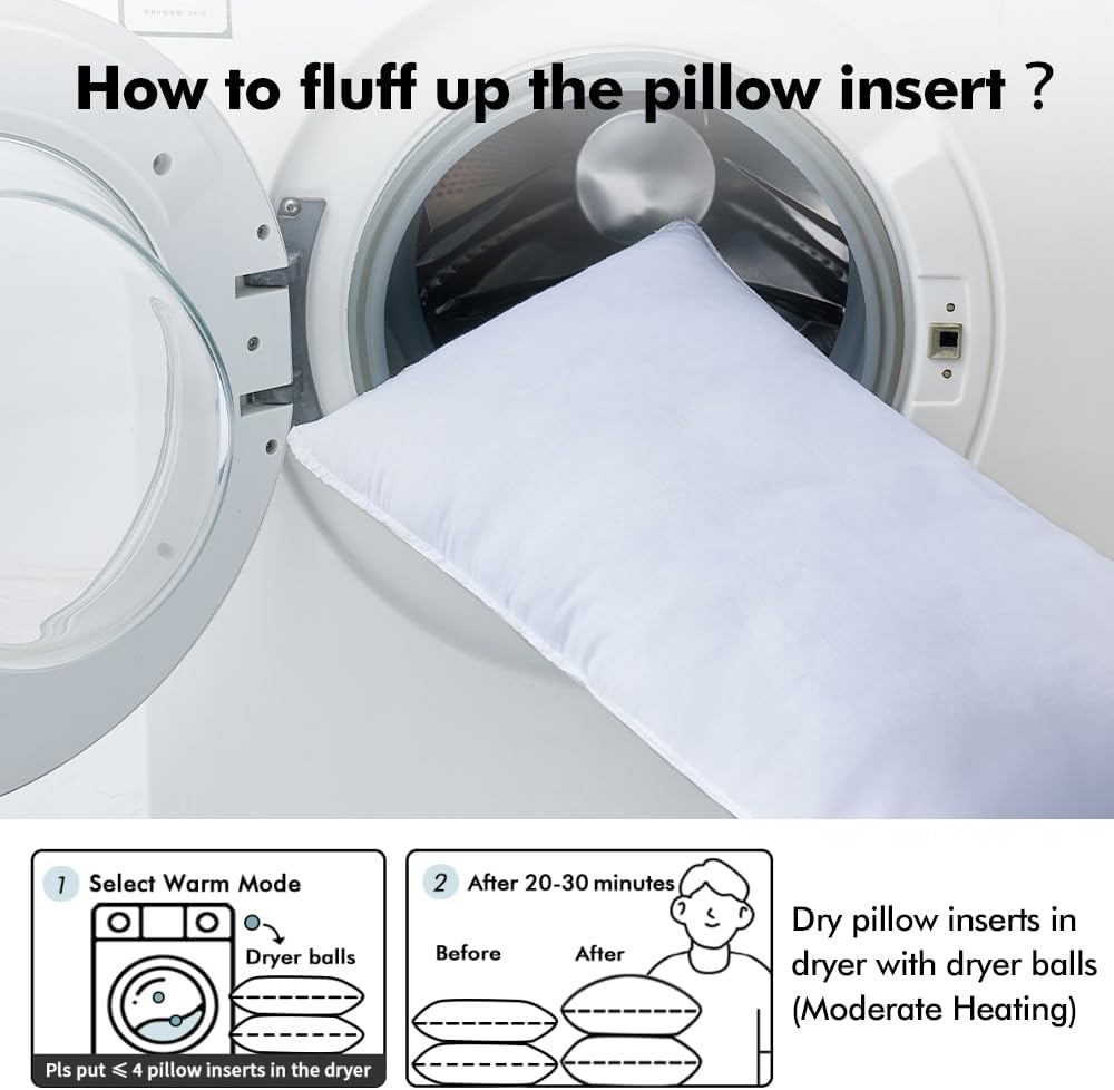 MIULEE 18x18 Pillow Inserts,Down Alternative Pack of 2 Decorative Throw Pillows for Sofa Couch Bed, Ultra Soft Fluffy Bed Sleeping Form - Image 7