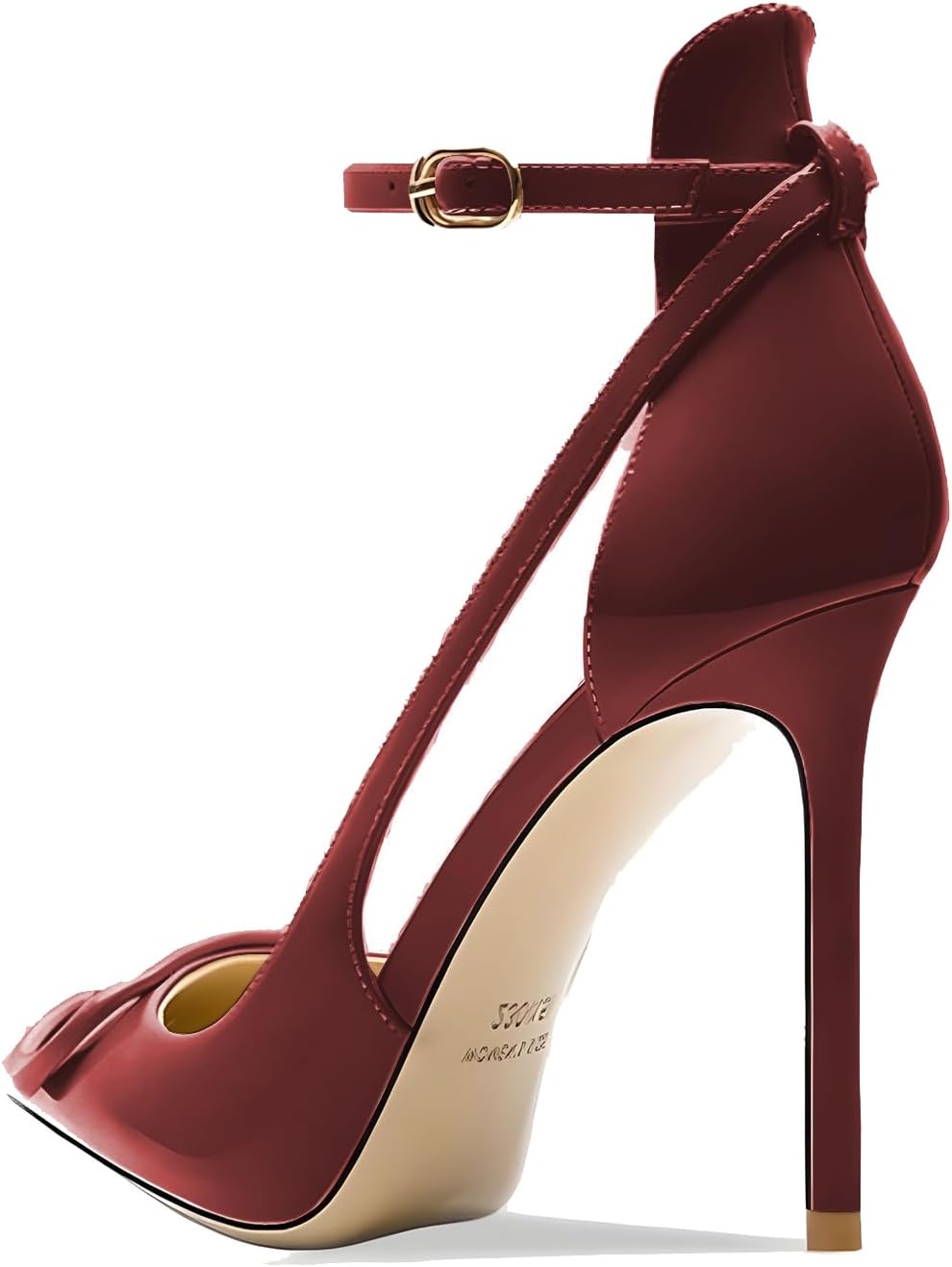 Women's Pointed-Toe Bag-Toe Strappy High-Heeled Shoes Sexy Stiletto Pumps - Image 3