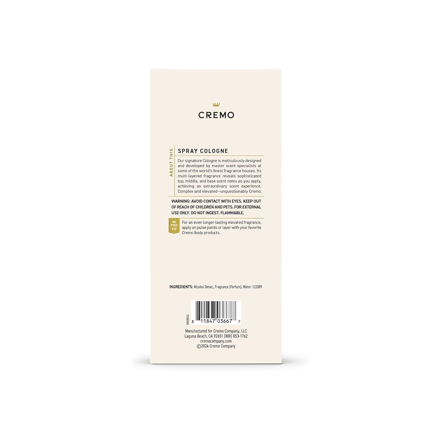 Cremo Cologne For Men - Italian Bergamot Mens Cologne Spray, A Combination of Italian Bergamot, Neroli Blossom, and Fresh Vetiver, Multi-Layered Signature Men's Fragrances, 3.4 Fl Oz - Image 8