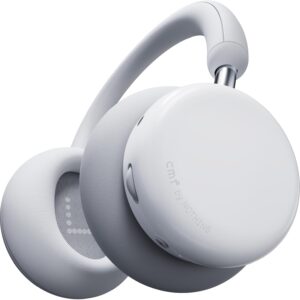 CMF by Nothing Headphone Pro Active Noise Canceling Wireless Headphones Bluetooth 5.4 Over The Ear Headset, 50H ANC Playtime, Bass&Treble Slider, Custom EQ&Spatial Audio, Hi-Res LDAC, Light Grey