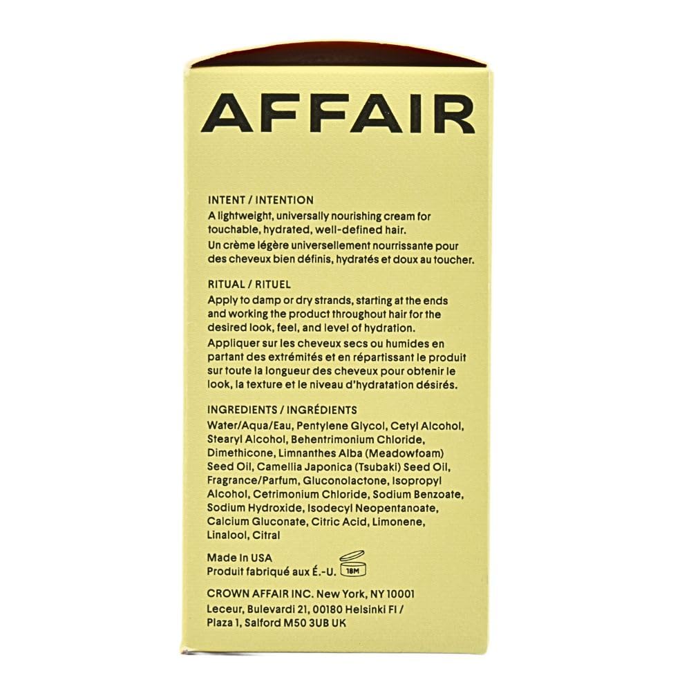 CROWN AFFAIR The Mini Leave-In Conditioner Cream 1.7 oz | Lightweight Hydrating Anti-Frizz Cream for Dry, Fine & Damaged Hair | Curl Enhancing, Heat Protectant, Vegan & Cruelty-Free - Image 3