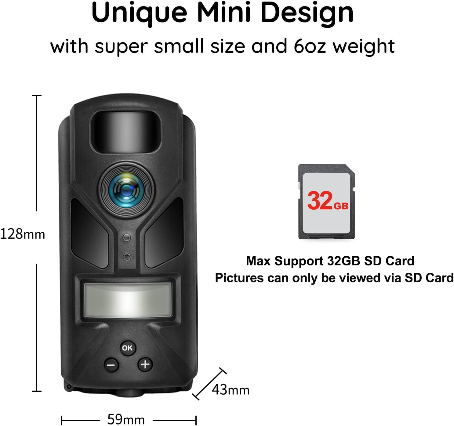 20MP MINI Trail Camera,1080P Hunting Trail Camera with No Glow 940nm Night Vision Motion Activated IP66 Waterproof,80ft Illumination Range Hunting Game Cam for Wildlife Monitoring - Image 4