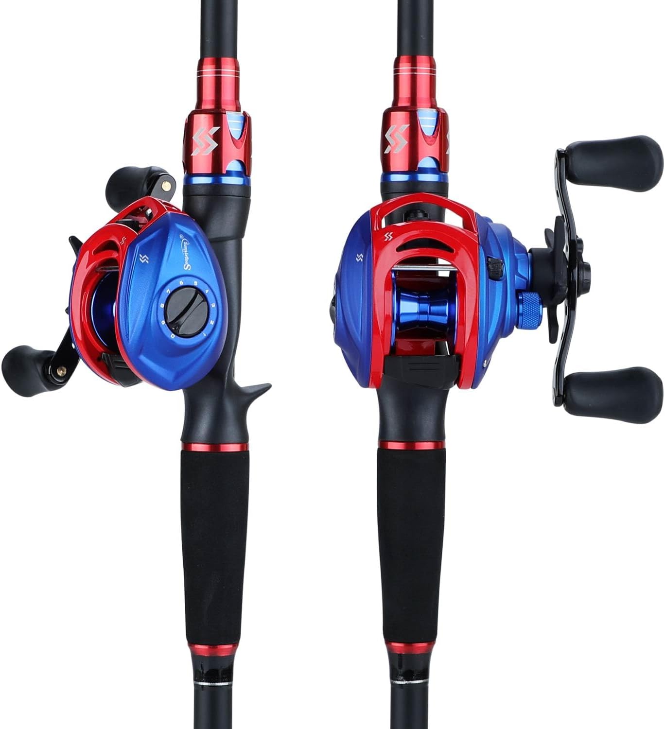 Sougayilang Fishing Rod and Reel Combo, Telescopic Fishing Pole with Baitcasting Reel Combo, 2-Piece Baitcaster Fishing Combo - Image 2