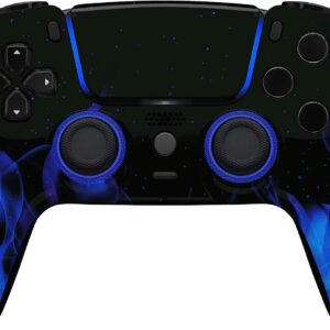 Custom Controllerzz Wireless Controller Compatible with PS5 – Multiple Designs Available (PS5 Blue Flame)