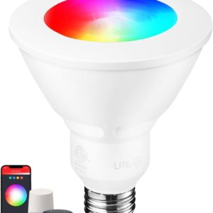 TORCHSTAR PAR30 WiFi Smart Spotlight Bulbs, RGB LED Color Changing Light, 10W, Google Assistant Amazon Alexa Compatible, 60W Equivalent, 2000K-5000K Tunable White CCT, E26 Base, No Hub Required