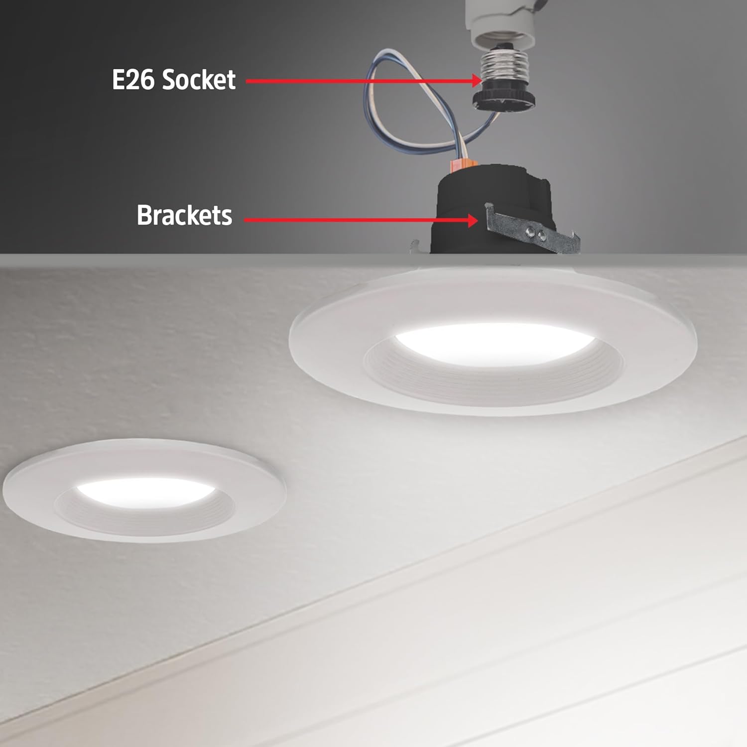 Energizer Smart Recessed Downlight, 3”-4” BR30 Multi-Color & Multi-White Wi-Fi LED Bulb, E26 Screw Base, 1100 Lumens, 11W, 75W Equivalent, App & Voice Control with Alexa Google Siri, Scheduling & More - Image 4