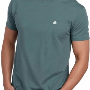 INTO THE AM Men’s T-Shirts Soft Cotton Blend Crew Neck Tee S – 4XL Athletic Fit Plain & Logo Basic T-Shirt for Men