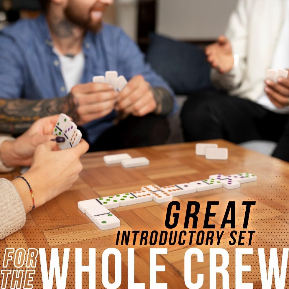 Front Porch Classics | Double 6 Travel Tin Domino Set from, for 1 to 4 Players Ages 6 and up - Image 4