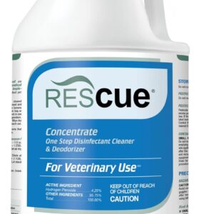 REScue One-Step Disinfectant Cleaner & Deodorizer – For Veterinary Use, Animal Shelters, Pet Foster Homes, Kennels, Litter Box, Concentrate – 1 Gallon