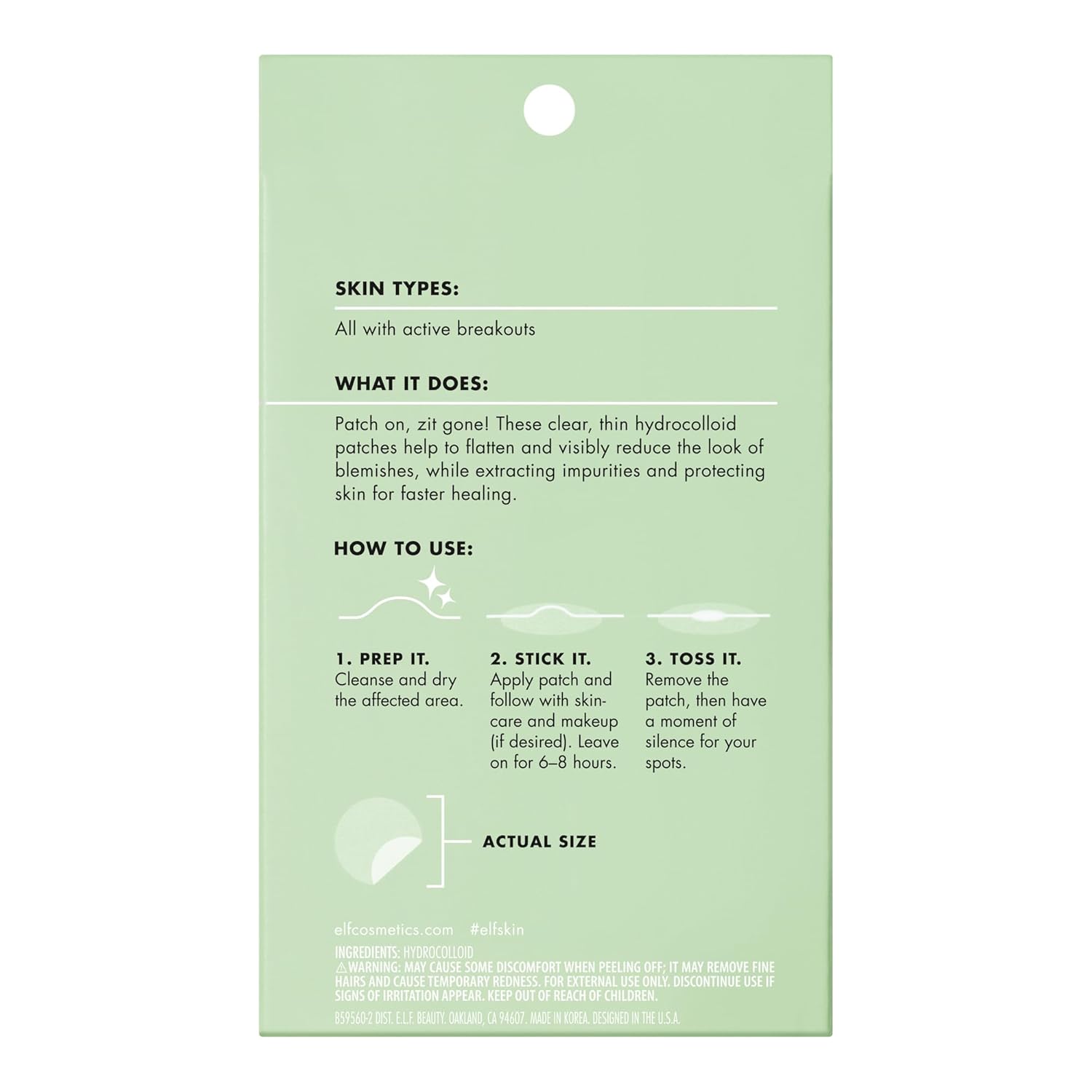 e.l.f. SKIN Blemish Breakthrough Stick It To Zits Pimple Patches, Helps Reduce The Look of Blemishes & Heal, Vegan & Cruelty-free, 36 Patches - Image 6