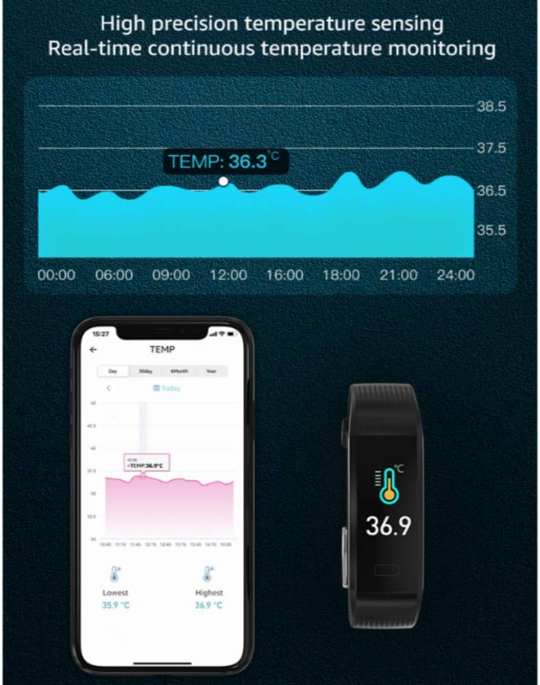 Fitness Tracker with Heart Rate Activity Tracker Sleep Monitor, Smart Watch Health Tracker IP68 Pedometer Step Counter for Man Women(Pink) - Image 3