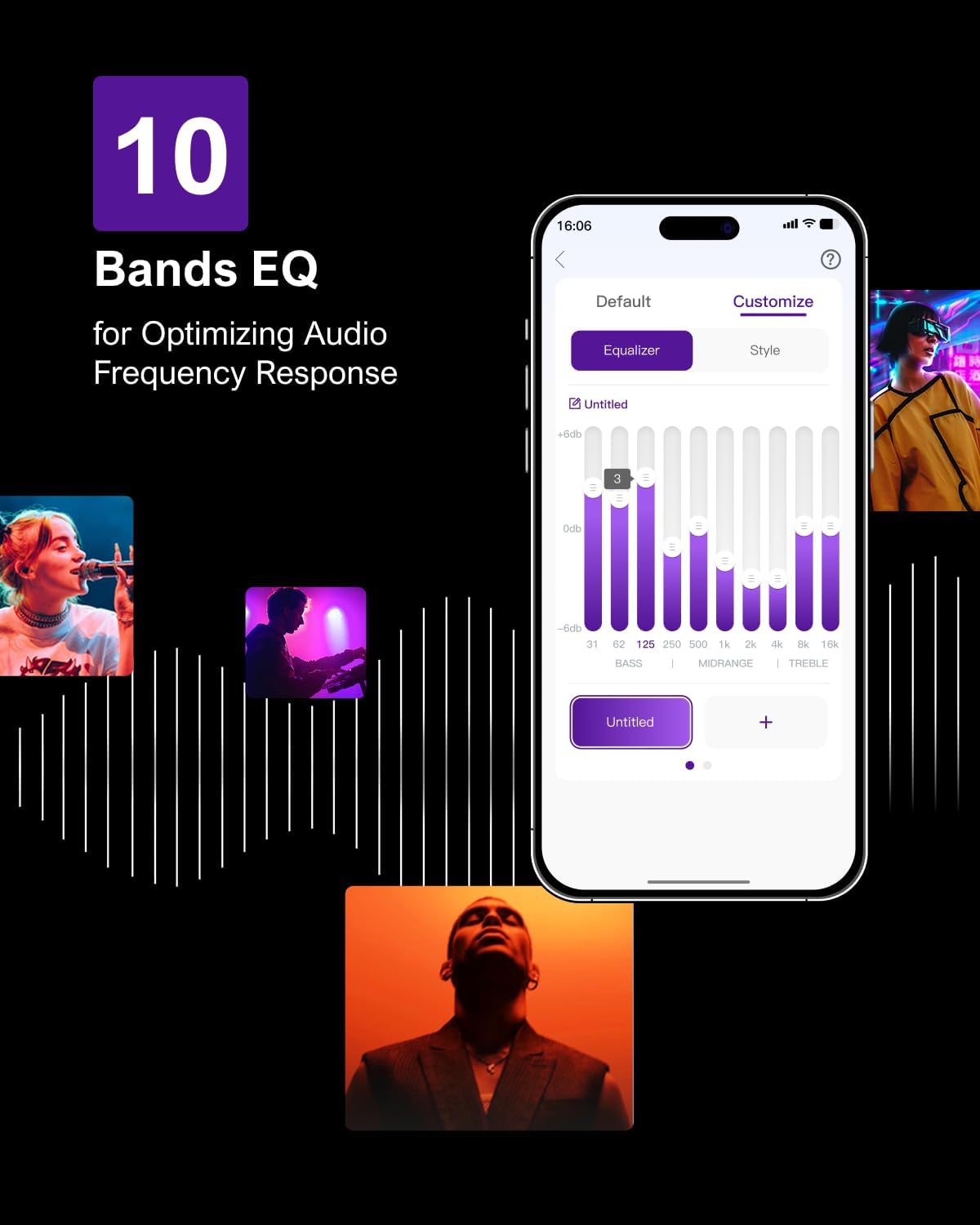 ULTIMEA 7.1ch Sound Bar with Subwoofer, Virtual Surround Sound System for TV, Sound Bar for Smart TV with 4 Surround Speakers, Peak Power 330W, TV Soundbar with App Control, Opt/AUX/BT, Aura A40 - Image 4