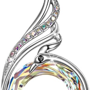 Kate Lynn “Rise From the Ashes Phoenix Necklace Made with Crystals from Austria, 18″+2” Necklace, Packaged with Jewelry Box, Birthday Gift for Women, Symbol of Luck and Renewal