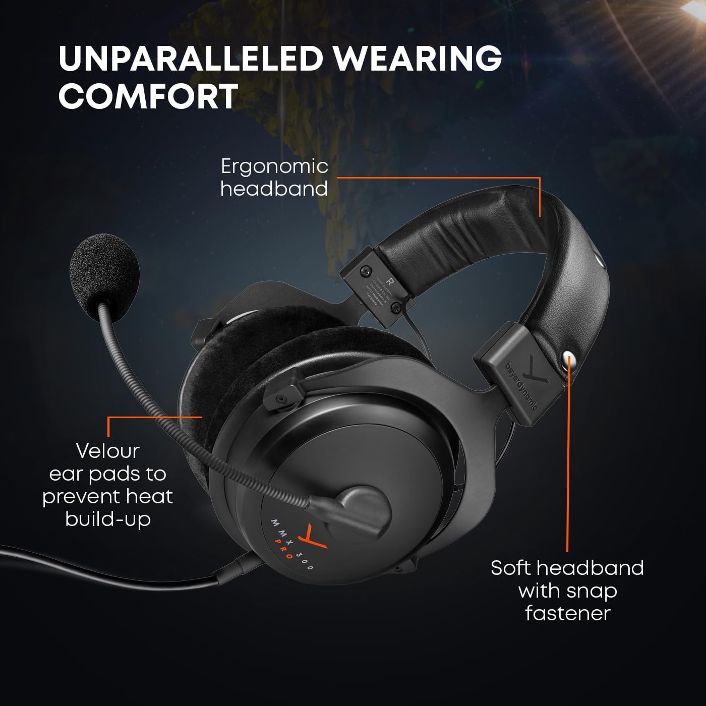 beyerdynamic MMX 300 PRO Closed Gaming Headset with Stellar.45 Driver and Condenser Microphone, Wired Gaming Headset Suitable for PC, Xbox, PlayStation and Nintendo Switch. Handmade in Germany - Image 6
