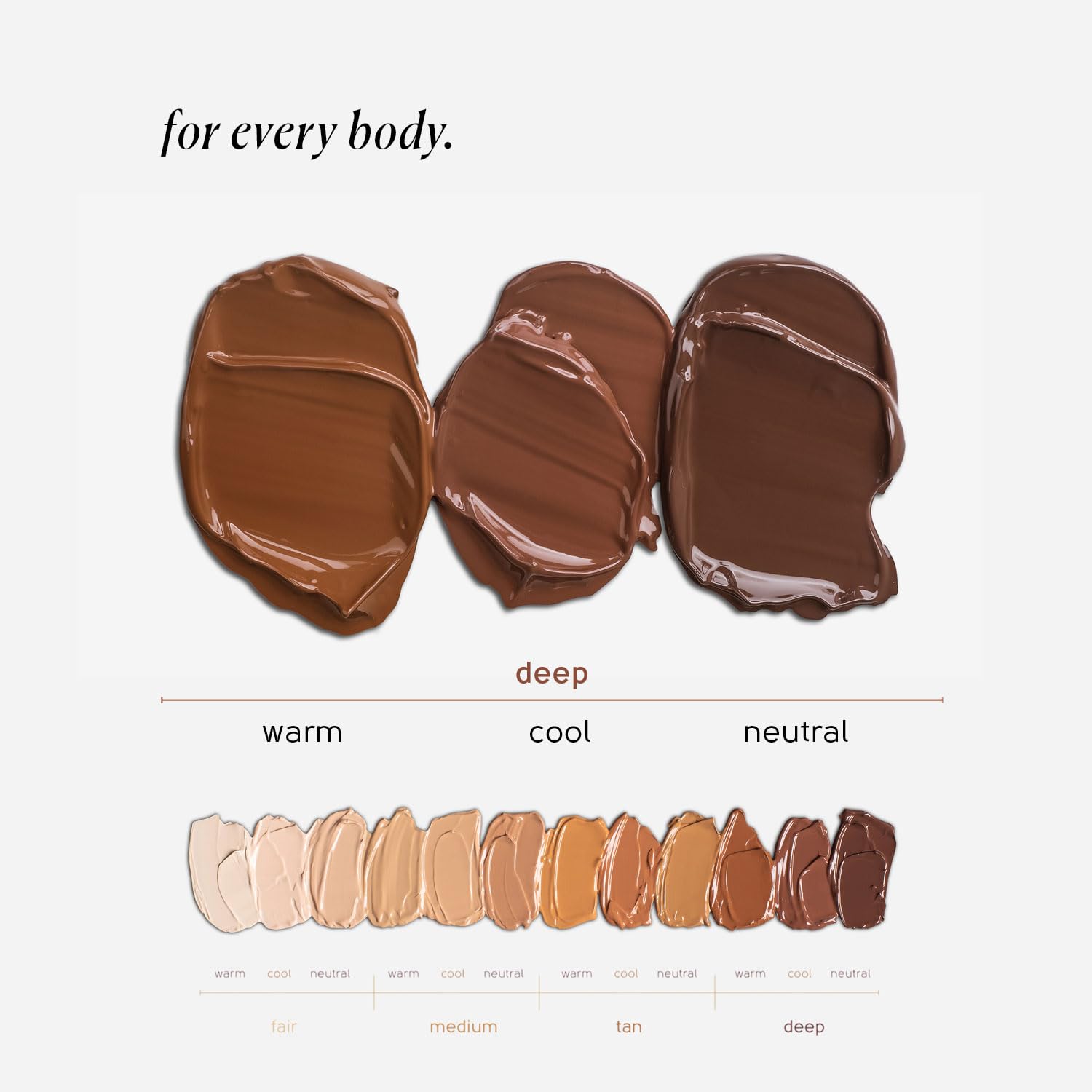 Tinge Body Makeup, Water & Transfer Resistant, Medium Coverage Cream, Lasts Up to 48 Hours, For All Skin Types, Fragrance Free, Vegan, American Made, 3.38 Fl Oz. - Deep Cool - Image 2