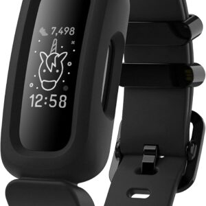 Band Compatible with Fitbit Ace 3 / Inspire 2, Replacement Wristband for Ace 3 for Kids Boys Girls, One Size, Black x 1