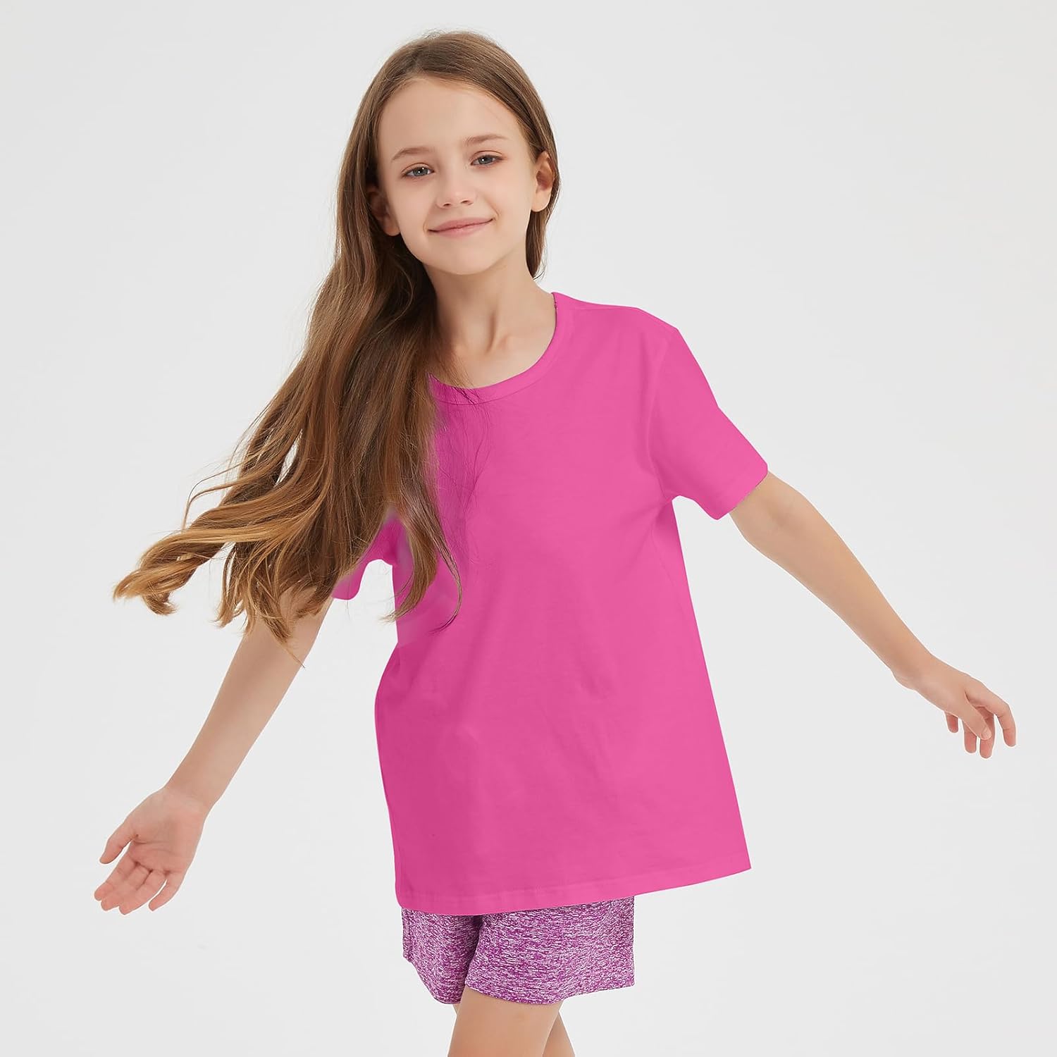 5 Pack Kids T-Shirt Cotton Short Sleeve Tee Shirts for Unisex Boys and Girls Toddler Summer Crew Neck Tops - Image 2