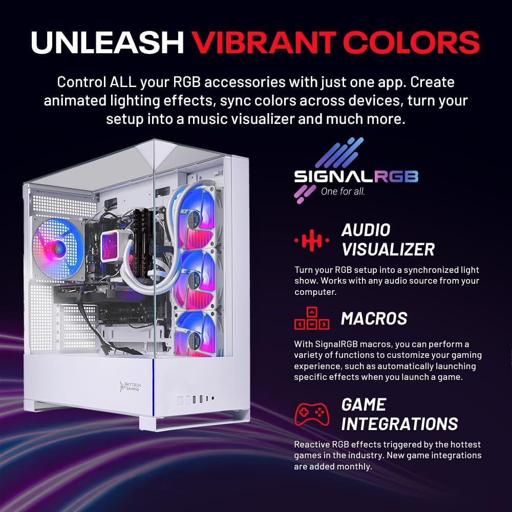 Skytech Gaming Archangel 5 Gaming PC, AMD Ryzen 7 7700X 4.5GHz, NVIDIA RTX 5070 12GB, 1TB Gen4 NVMe SSD, 32GB DDR5 RAM 6000, 750W Gold PSU, 360 ARGB AIO, Wi-Fi, Win 11, Desktop - Image 7