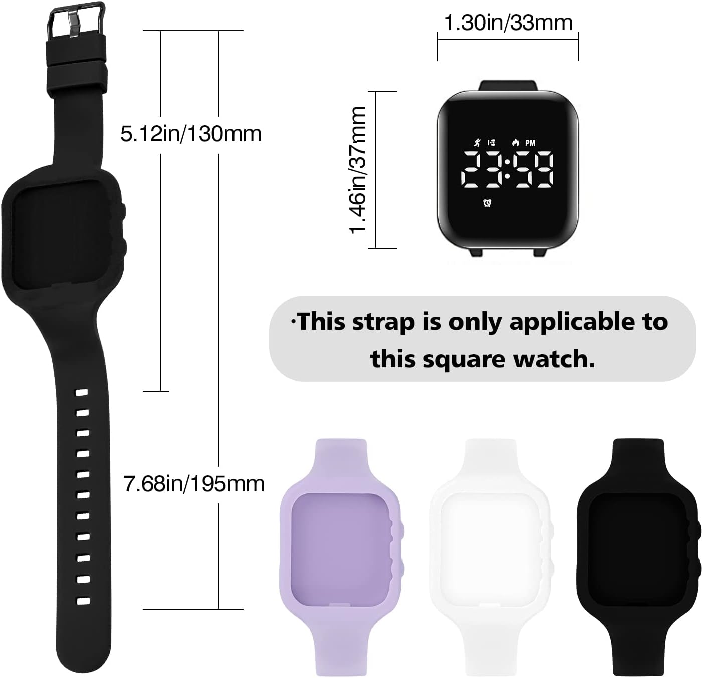 A ALPS Kids Fitness Tracker Watch Silicone Bands Ages 3-16 - Image 3
