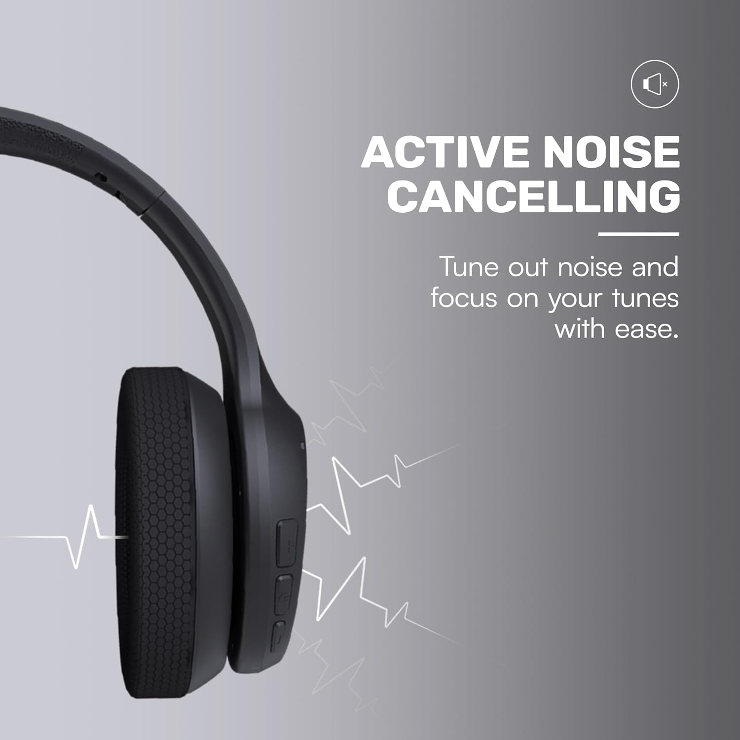 Raycon Fitness Bluetooth Headphones - Over The Ear Running Headphones, Active Noise Cancelling Wireless Headphones + Awareness Mode, Bluetooth Headset with Mic, 45 Hours of Battery Life (Black) - Image 3