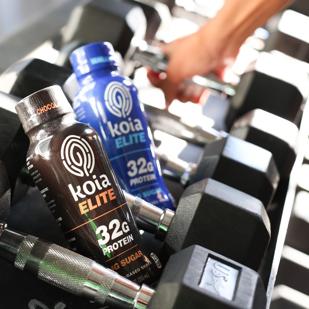 Koia Elite Plant Based Protein Shake, Vanilla, 32g Protein, 4g Sugar, 6g Prebiotic Fiber, Pre & Post Workout Nutritional Drink, No Seed Oils, Dairy-Free, Gluten-Free, Non-GMO, 12 Fl Oz (Pack of 12) - Image 6