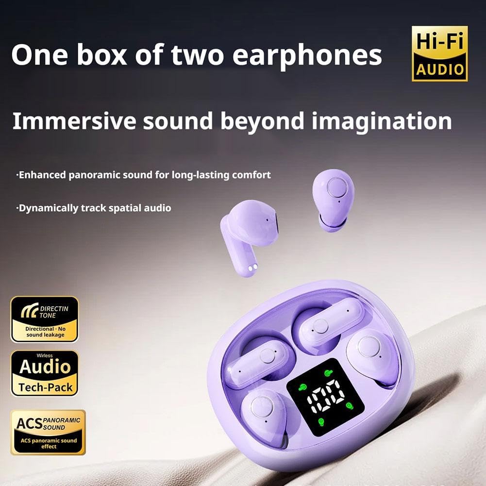 2026 New Ultra Mini 2-Pack Bluetooth Earbuds, Tiny Size Invisible Earbuds, Semi-in-Ear Mini Sleep Earphones, Sleep and Sports Earphones Set, Invisible Short-Stem Design for Side Sleepers & Sports - Image 4
