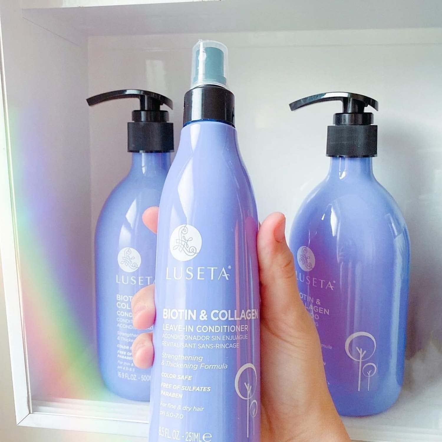 Luseta Biotin Leave in Conditioner for Dry Damaged Hair, Natural Thickening Volume Conditioner for Hair Loss and Thinning,8.5Fl Oz, Hair Detangler Spray for Women - Image 7