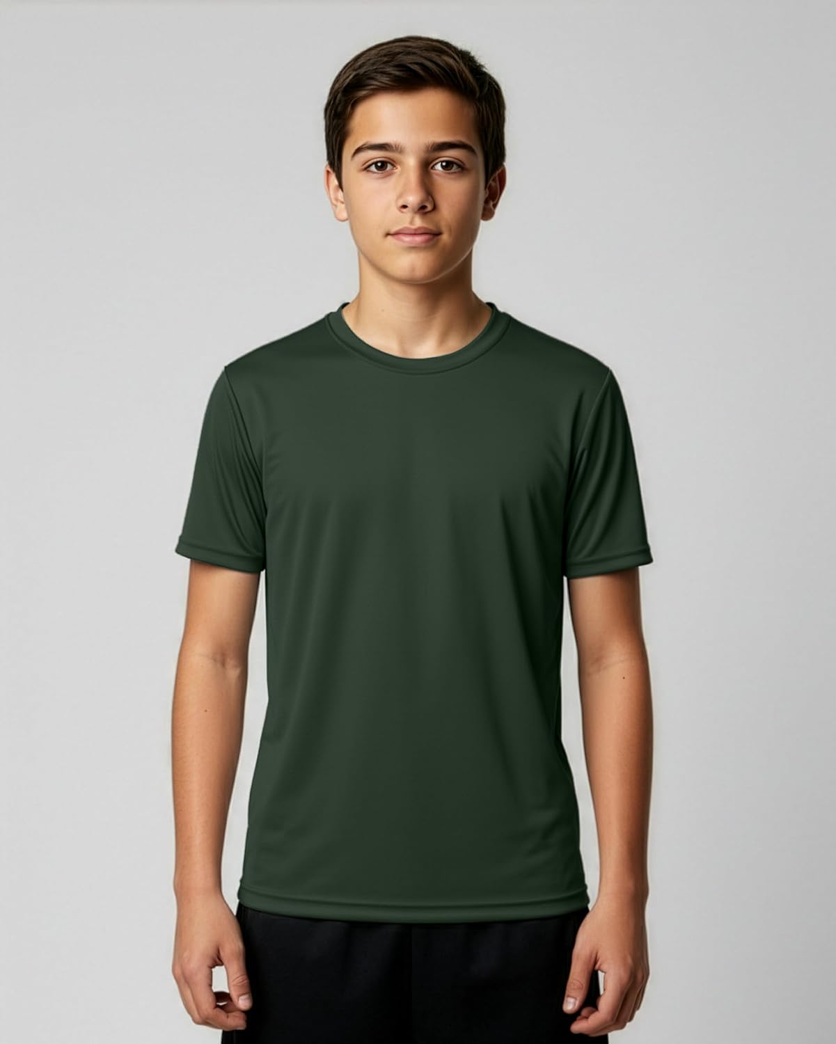 Real Essentials 5 Pack: Boys' Mesh Short Sleeve Athletic T-Shirt - Youth Kids Teens Active Basketball Tops (4-18 Years) - Image 2