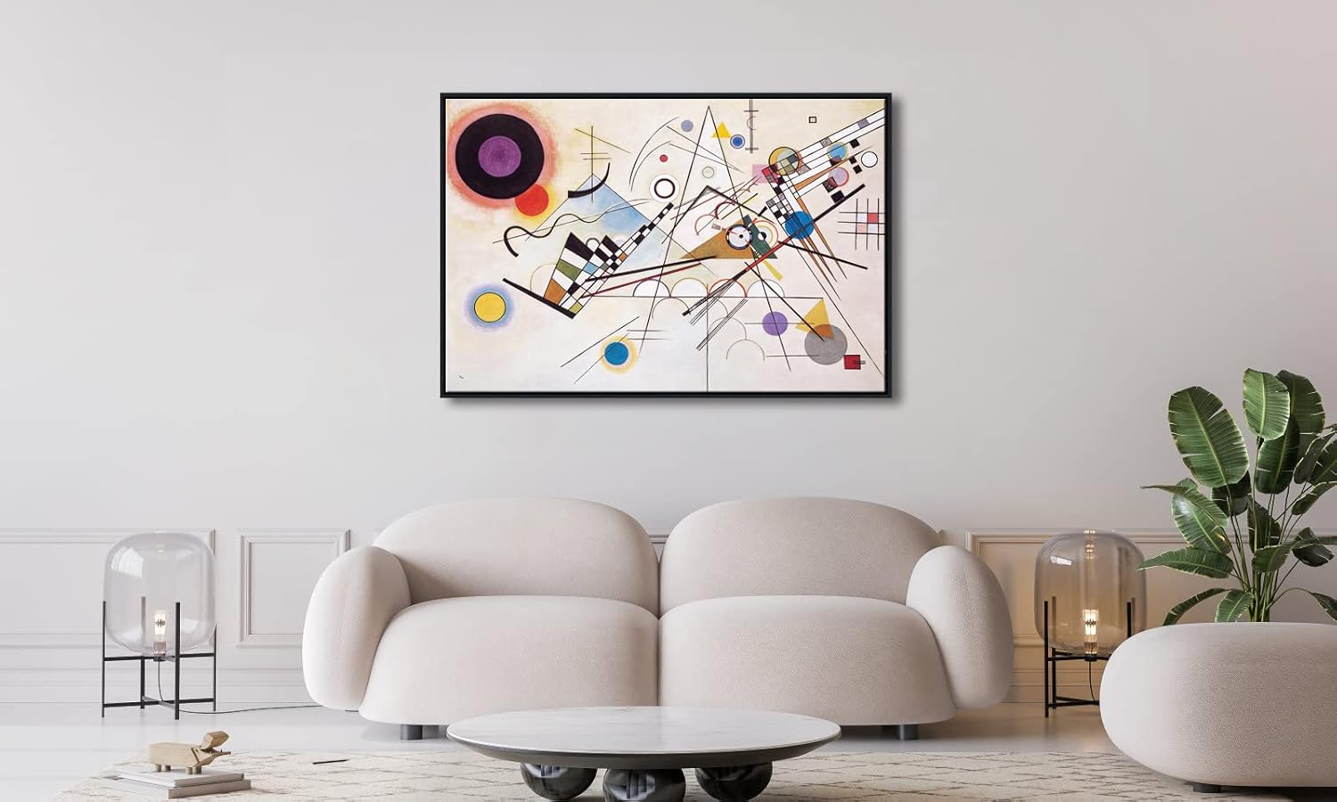 Wieco Art Large Framed Canvas Wall Art Wassily Kandinsky Composition VIII Picture Print of Famous Paintings Abstract Canvas Prints for Living Room Home Decor Wall Decorations - Image 5