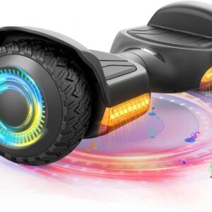 Gyroor Balancing Scooter New G13 All Terrain Balancing Scooter with LED Lights, Self Balancing Off Road with Bluetooth for Kids ages 6-12 and Adults-Black