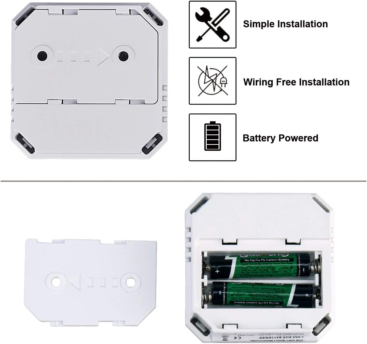 Carbon Monoxide Detector ,CO Gas Monitor Alarm Detector ,CO Sensor with LED Digital Display for Home,Depot,Battery Powered(2Pcs) - Image 6