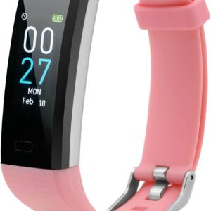 Fitness Tracker with Heart Rate Activity Tracker Sleep Monitor, Smart Watch Health Tracker IP68 Pedometer Step Counter for Man Women(Pink)