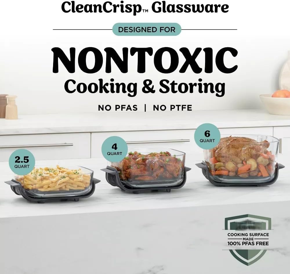 Ninja Crispi Pro 6-in-1 Countertop Glass Air Fryer for Air Fry, Bake, Roast and Reheat - Image 7