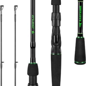 KastKing Zephyr Dual Tip Fishing Rod, Lightweight KastFlex IM6 Graphite Spinning & Casting Rod, Fuji O-Ring Guide, Dual Tips Section for Different Powers, Drop Shot Hook Keeper, EVA Grip