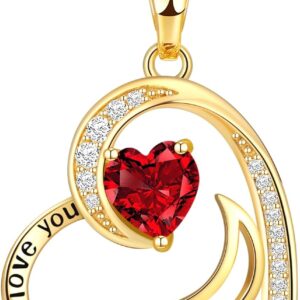 Heart Gold Necklace for Women Birthday Gifts for wife Jewelry for Wife Necklace for Girlfriend Mom Daughter Gold Jewelry for Women