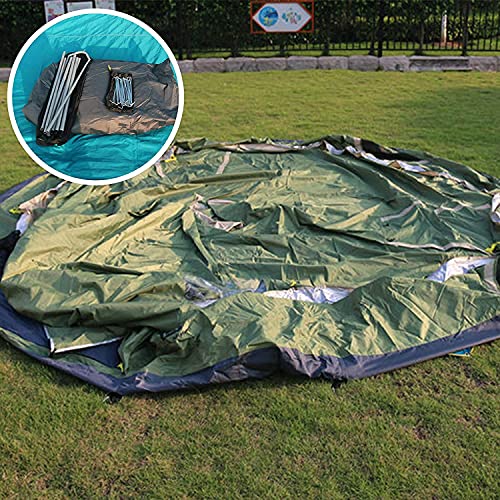 QZQHNYJ 5-8 People 4M Pyramid Tent Round Bell Tent Canvas Yurt Tent 210D Oxford India Tent Family Tent Portable Privacy Tent for Camping Outdoor Hunting (Gree - Image 4