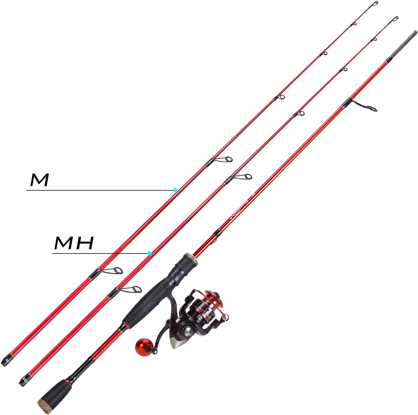 Sougayilang Fishing Rod and Reel Combo, Medium Fishing Pole with Spinning Reel, Baitcaster Combo, SuperPolymer Handle - Image 8