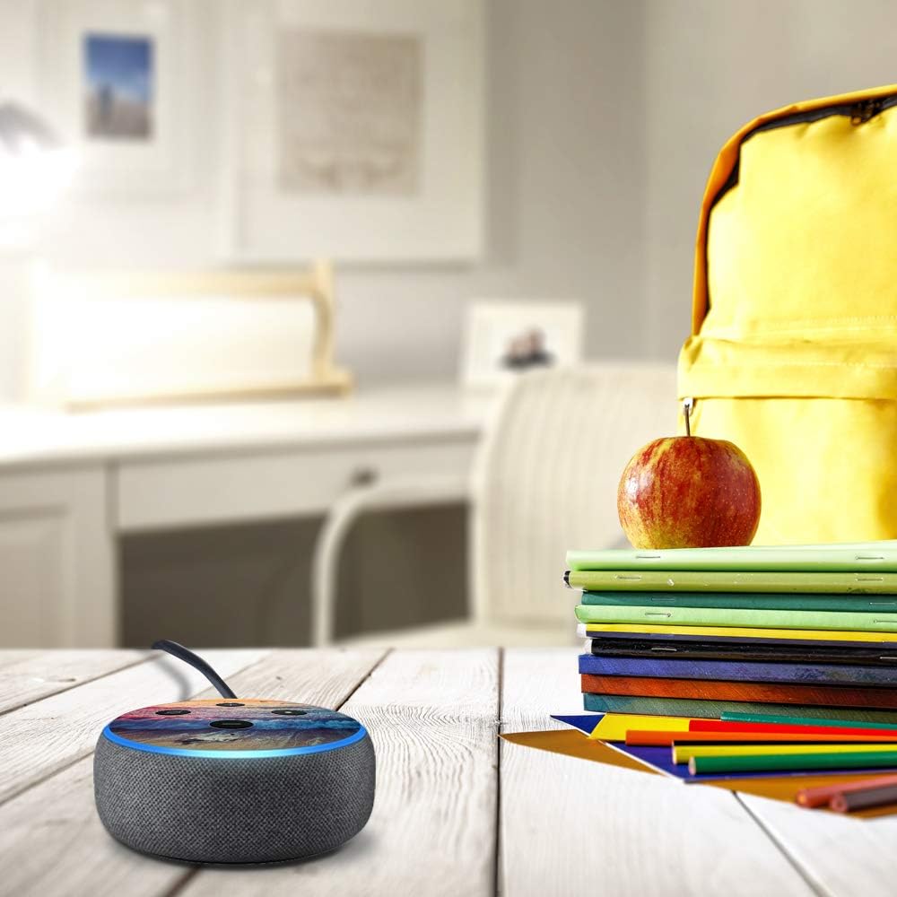 Beach Tide Water Rocks Sunset - Vinyl Decal Skin Compatible with Amazon Echo Dot 3rd Generation Alexa - Decorations for Your Smart Home Speakers, Great Gift for mom, dad, Birthday, Kids - Image 5