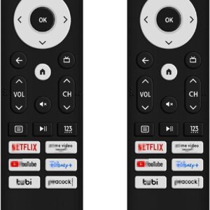 2 Pack Replacement Remote for Hisense Google TV (2020-2025 Models) – Compatible with UHD 4K/ULED/Mini-LED Smart TVs | No Voice Control