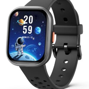 Upgraded Kids Smart Watch Fitness Tracker, 1.85″ Screen with 12 Puzzle Games, Heart Rate Sleep Monitor, Pedometer, Waterproof Activity Tracker with/Without APP for Boys Girls