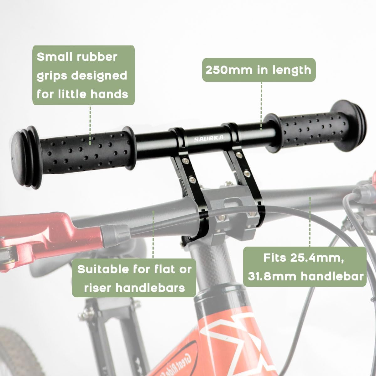 Kid Bike Seat Front Mounted and Handlebar for Mountain Bike Parent-Child Cycling, Child Bicycle Seat&Child Handlebar for All Adult MTB Bike Cycling(Foldable/Not Foldable Pedals) - Image 4