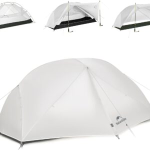 Naturehike Mongar Pro 1/2/3 Person Backpacking Tent,Waterproof Nylon Easy Setup Lightweight Camping Tent