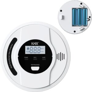 3-In-1 Smoke and Carbon Monoxide Detector Temper Sensor Combo Battery Powered,Smoke Detector, Carbon Monoxide Detectors, CO & Smoke Alarm, Digital Display,Carbon Monoxide Gas Detector for Home,Kitchen