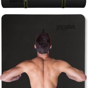 Extra Wide Yoga Mat for Men Women (72″L x 36″W) Non Slip Fitness & Exercise Mat with Alignment Marks for Yoga, Pilates, Floor Workouts