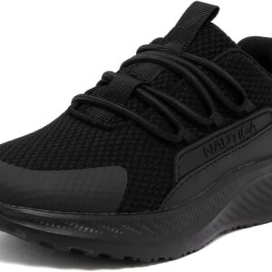 Nautica Kids Boys and Girls Athletic Slip-On Sneakers, Lightweight Bungee Running Shoes for Toddler, Little Kid, and Big Kid