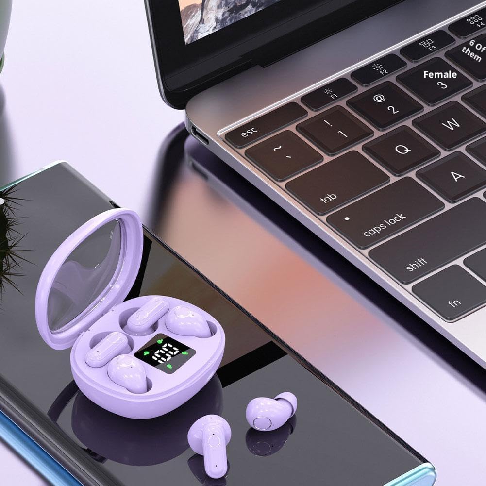 2026 New Ultra Mini 2-Pack Bluetooth Earbuds, Tiny Size Invisible Earbuds, Semi-in-Ear Mini Sleep Earphones, Sleep and Sports Earphones Set, Invisible Short-Stem Design for Side Sleepers & Sports - Image 2