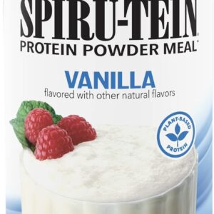NaturesPlus SPIRU-TEIN, Vanilla – 1.06 lbs – Spirulina Protein Powder – Vitamins & Minerals for Energy – Vegetarian, Gluten Free – 16 Servings